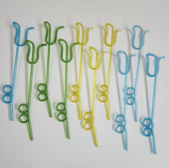 Plastic Stripe Hurricane Cup with Krazy Straw 20 Pcs - Picture 14 of 16